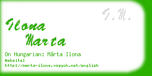 ilona marta business card